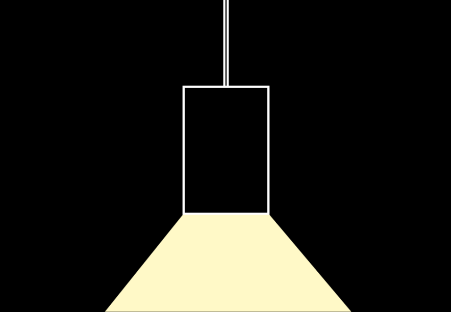 suspended downward lighting